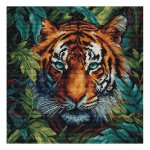 (image for) Tiger of the Jungle Counted Cross Stitch Kit